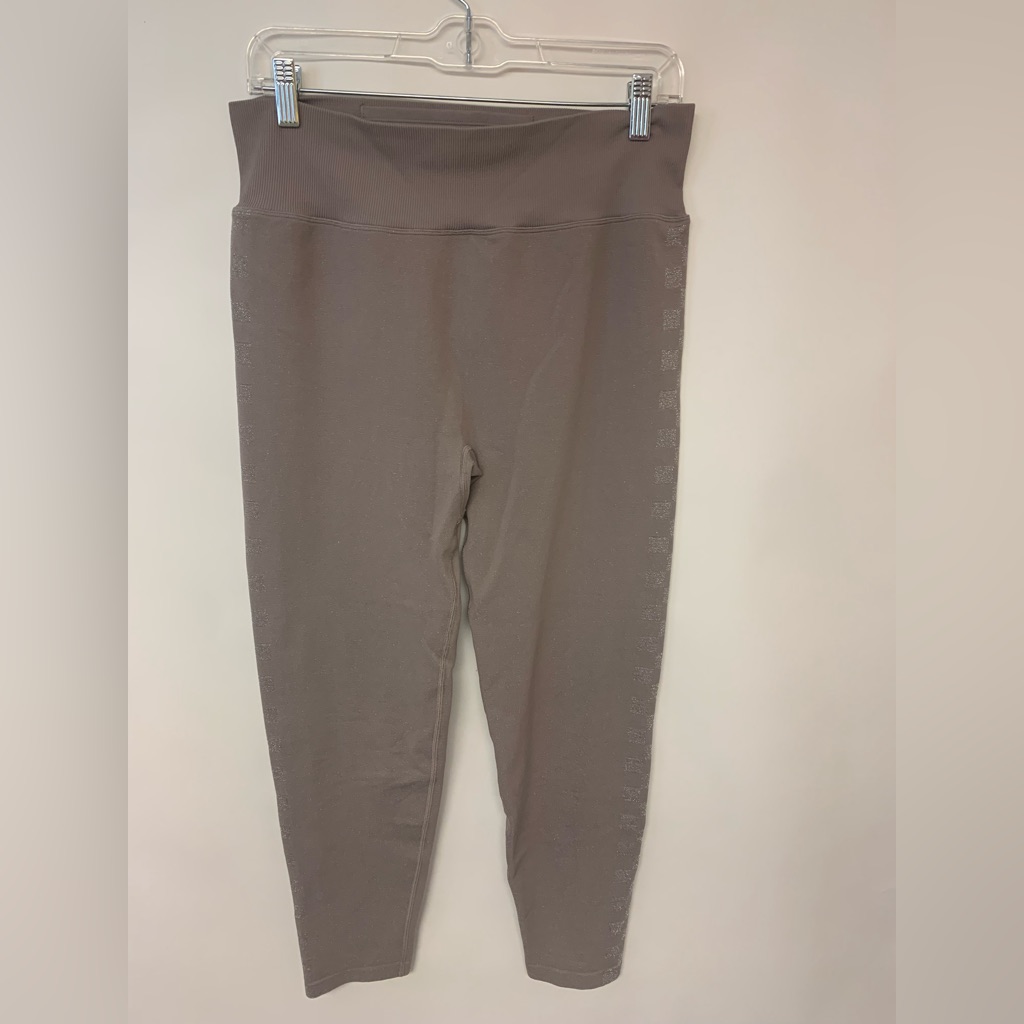 Pink Active Leggings Loungewear Metallic Joggers Activewear Tan Women’s Sz Xl